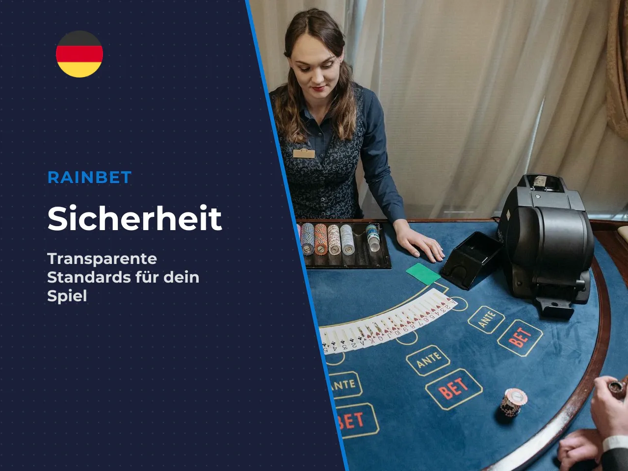 Sicherheit, Fairness und Vertrauenssignale. Rainbet bietet