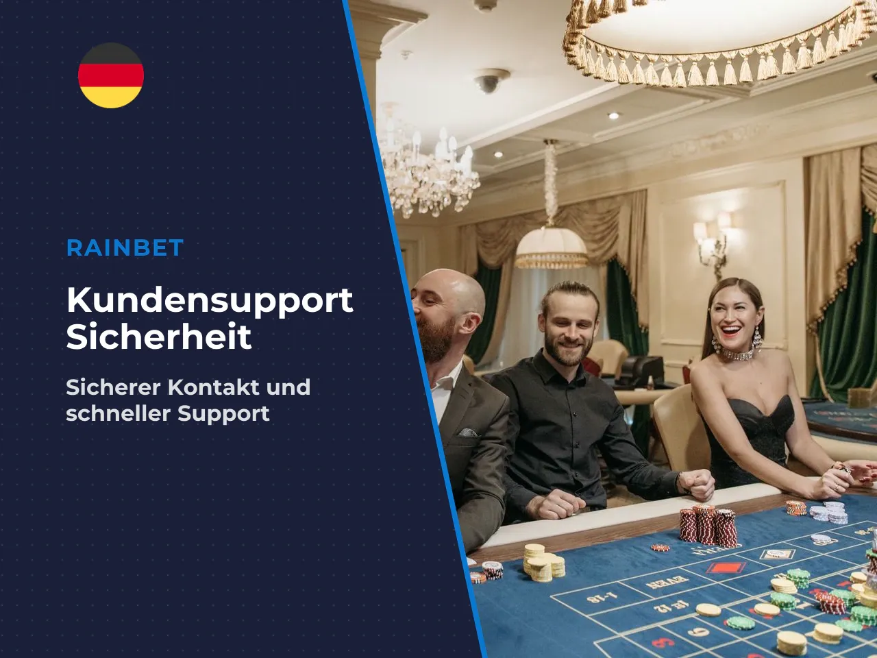 Merkmale eines echten Rainbet-Support-Kanals. Ein echter