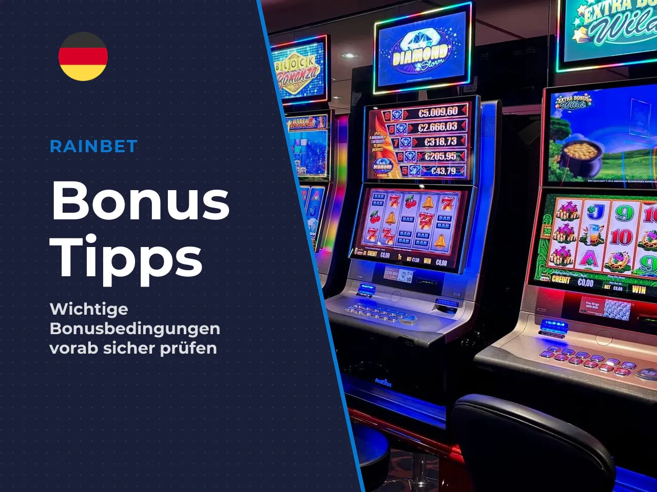 Bonus, Freispiele und Bedingungen vor dem